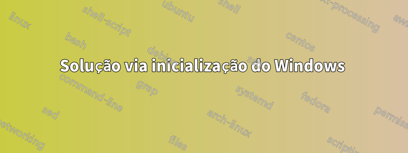 Solução via inicialização do Windows