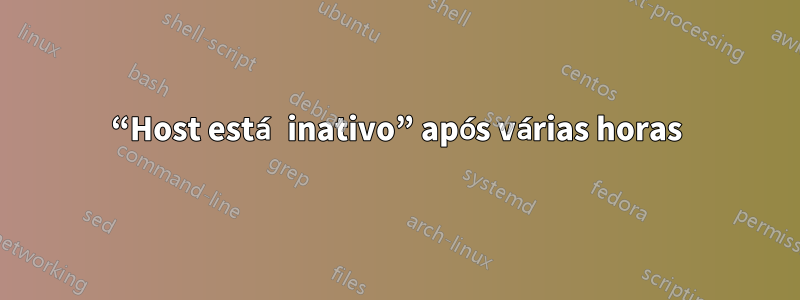 “Host está inativo” após várias horas