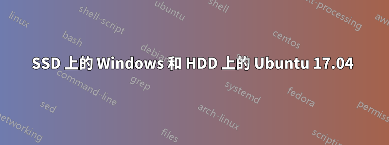 SSD 上的 Windows 和 HDD 上的 Ubuntu 17.04