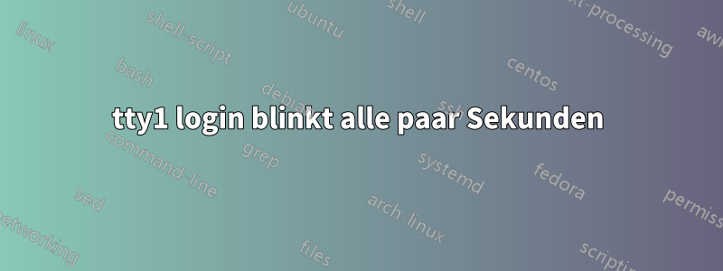 tty1 login blinkt alle paar Sekunden
