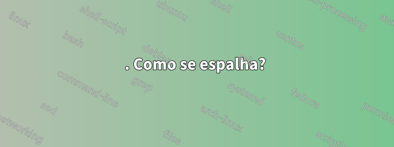 1. Como se espalha?