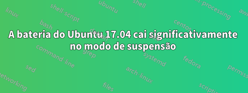 A bateria do Ubuntu 17.04 cai significativamente no modo de suspensão