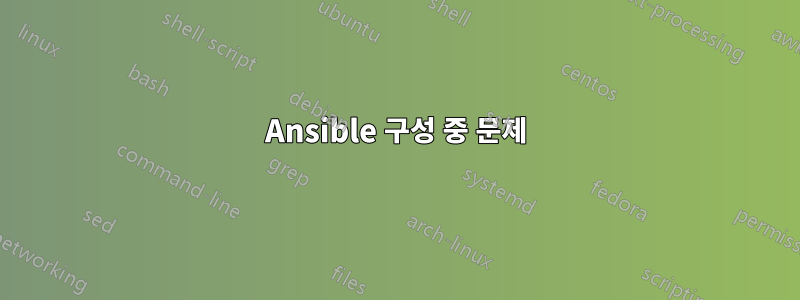 Ansible 구성 중 문제