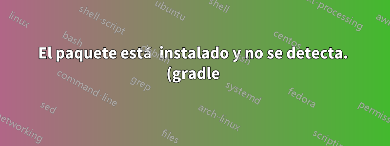 El paquete está instalado y no se detecta. (gradle)