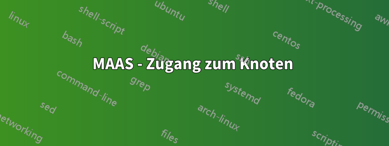 MAAS - Zugang zum Knoten