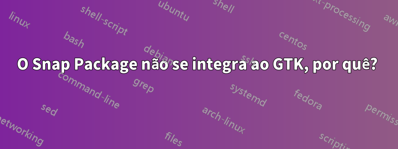 O Snap Package não se integra ao GTK, por quê?