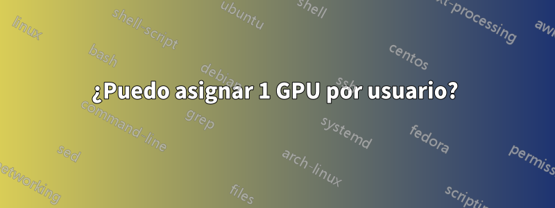 ¿Puedo asignar 1 GPU por usuario?