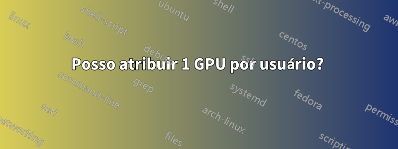 Posso atribuir 1 GPU por usuário?