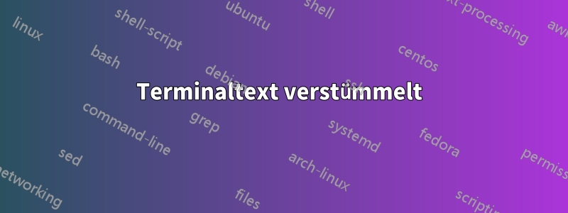 Terminaltext verstümmelt 