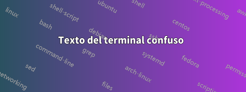 Texto del terminal confuso 