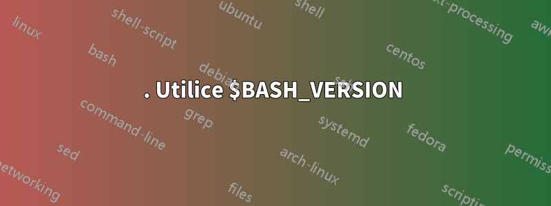 1. Utilice $BASH_VERSION