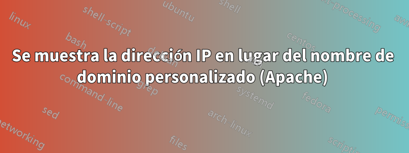 Se muestra la dirección IP en lugar del nombre de dominio personalizado (Apache)