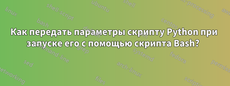 Как передать параметры скрипту Python при запуске его с помощью скрипта Bash? 