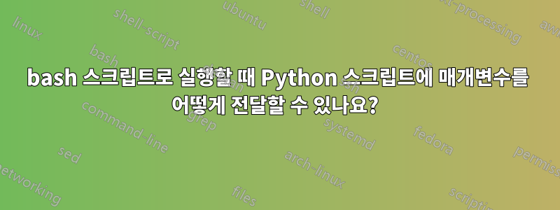 bash 스크립트로 실행할 때 Python 스크립트에 매개변수를 어떻게 전달할 수 있나요? 