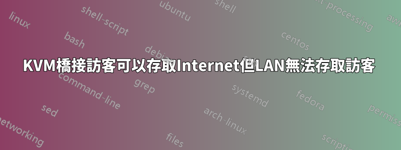 KVM橋接訪客可以存取Internet但LAN無法存取訪客