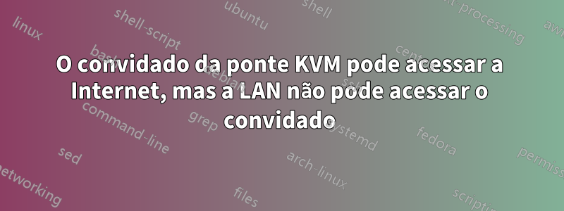 O convidado da ponte KVM pode acessar a Internet, mas a LAN não pode acessar o convidado