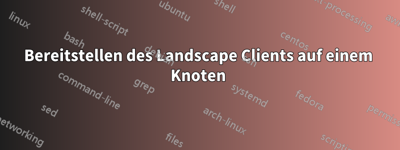 Bereitstellen des Landscape Clients auf einem Knoten