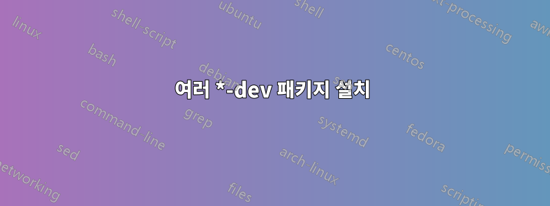 여러 *-dev 패키지 설치