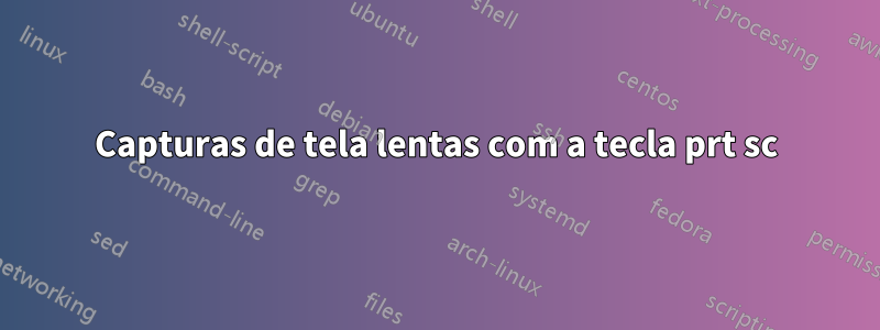 Capturas de tela lentas com a tecla prt sc