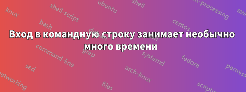 Вход в командную строку занимает необычно много времени 