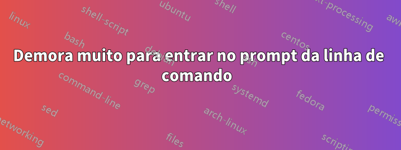 Demora muito para entrar no prompt da linha de comando 