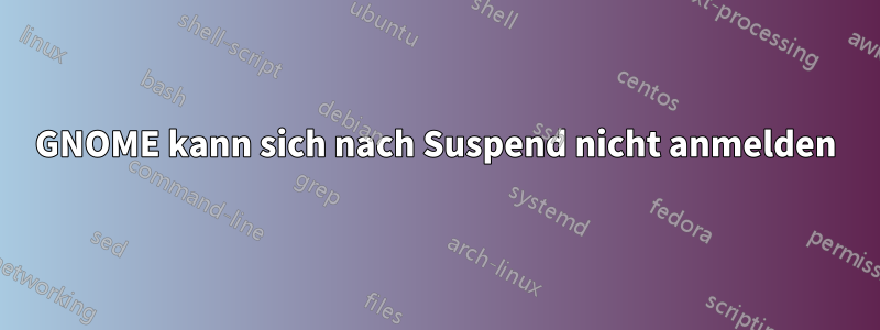 GNOME kann sich nach Suspend nicht anmelden