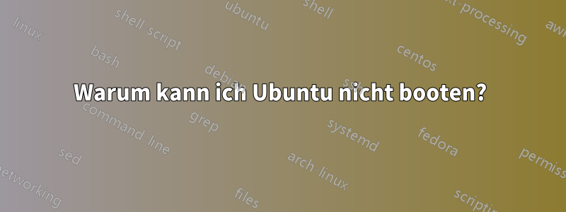 Warum kann ich Ubuntu nicht booten?