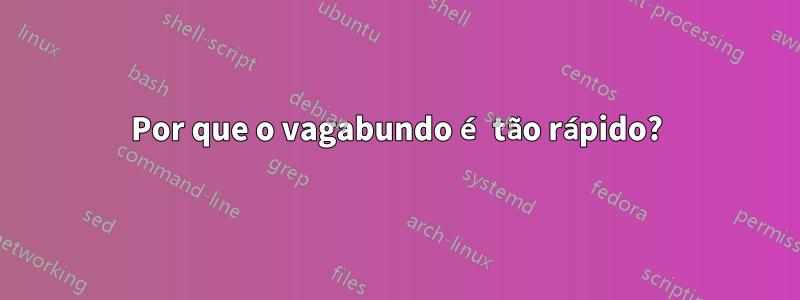 Por que o vagabundo é tão rápido?