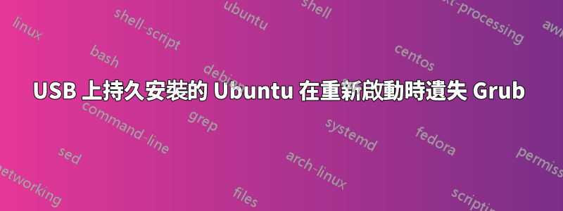 USB 上持久安裝的 Ubuntu 在重新啟動時遺失 Grub