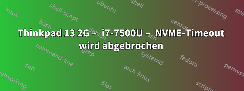 Thinkpad 13 2G – i7-7500U – NVME-Timeout wird abgebrochen