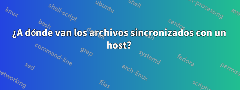 ¿A dónde van los archivos sincronizados con un host?