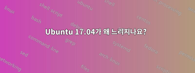 Ubuntu 17.04가 왜 느려지나요? 