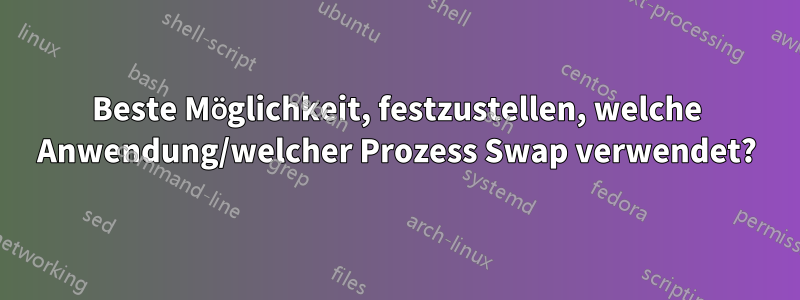 Beste Möglichkeit, festzustellen, welche Anwendung/welcher Prozess Swap verwendet?