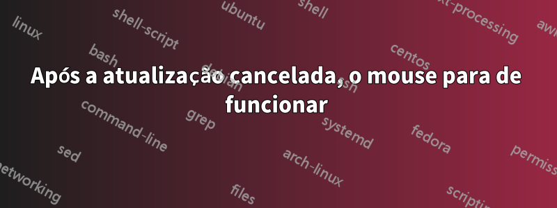 Após a atualização cancelada, o mouse para de funcionar