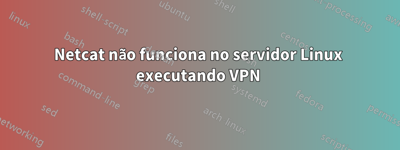 Netcat não funciona no servidor Linux executando VPN