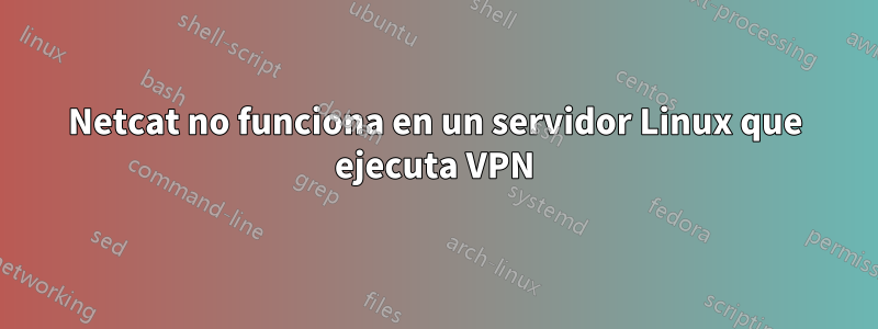 Netcat no funciona en un servidor Linux que ejecuta VPN