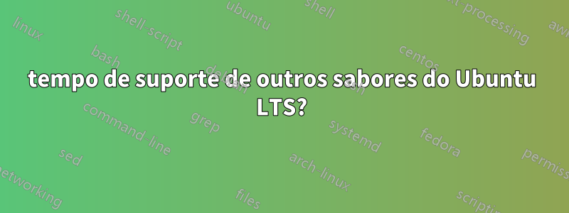 tempo de suporte de outros sabores do Ubuntu LTS?