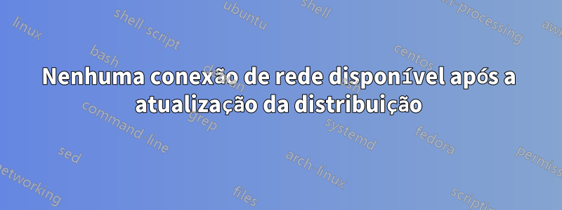 Nenhuma conexão de rede disponível após a atualização da distribuição