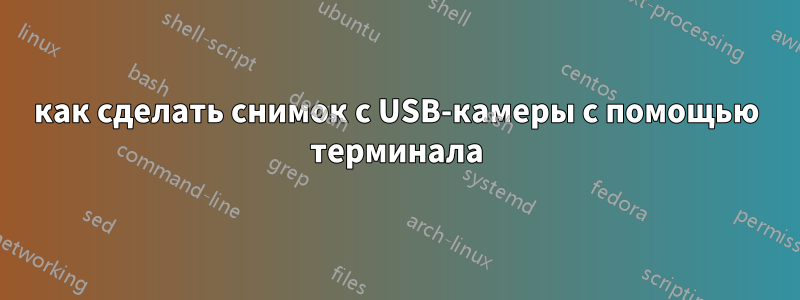 как сделать снимок с USB-камеры с помощью терминала