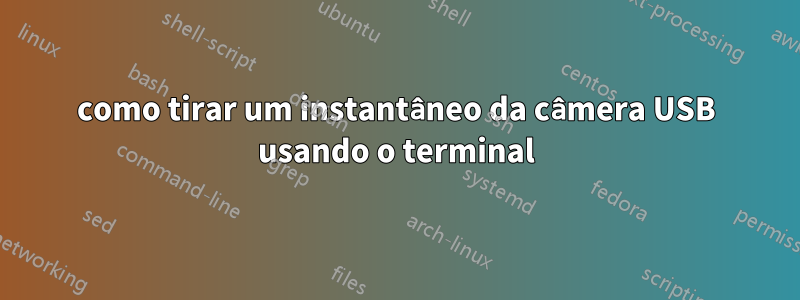 como tirar um instantâneo da câmera USB usando o terminal