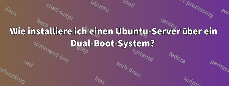 Wie installiere ich einen Ubuntu-Server über ein Dual-Boot-System? 