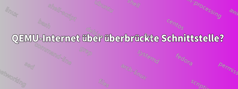 QEMU-Internet über überbrückte Schnittstelle?