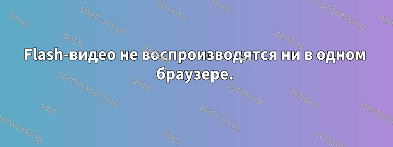 Flash-видео не воспроизводятся ни в одном браузере.