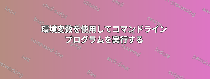 環境変数を使用してコマンドライン プログラムを実行する