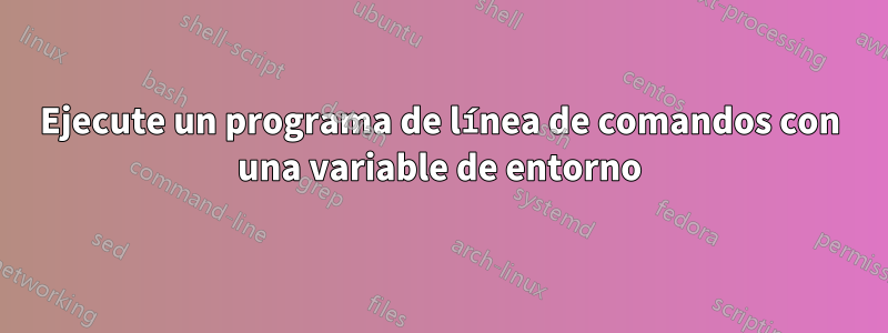 Ejecute un programa de línea de comandos con una variable de entorno