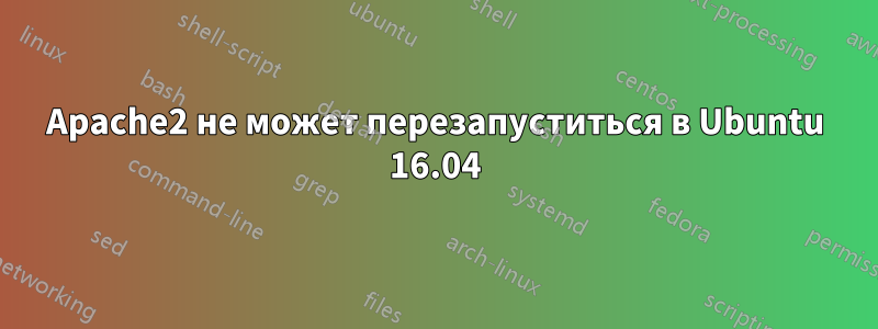 Apache2 не может перезапуститься в Ubuntu 16.04