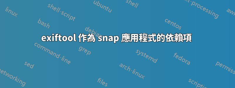 exiftool 作為 snap 應用程式的依賴項