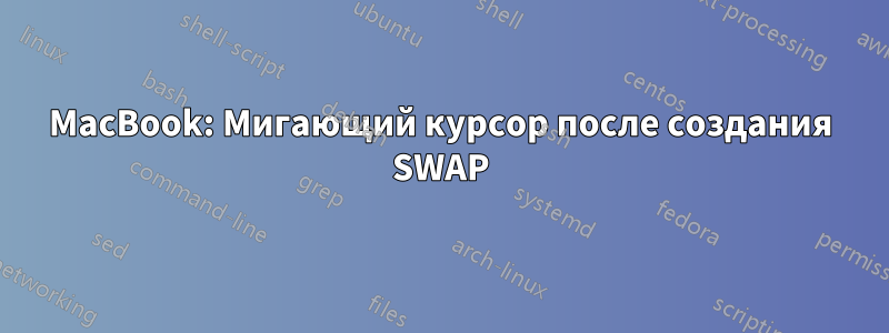 MacBook: Мигающий курсор после создания SWAP