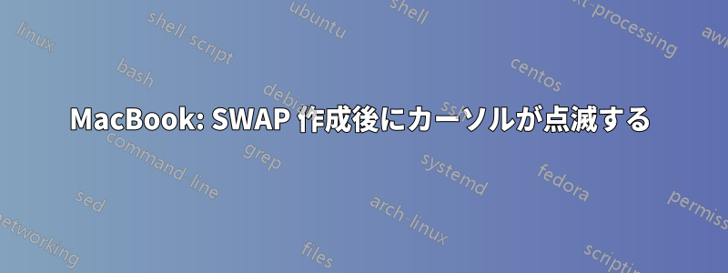 MacBook: SWAP 作成後にカーソルが点滅する