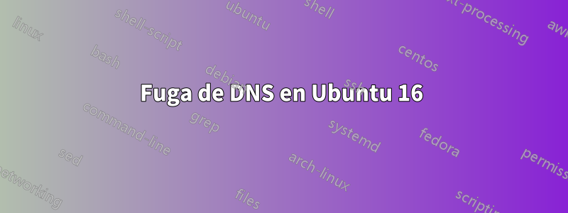 Fuga de DNS en Ubuntu 16